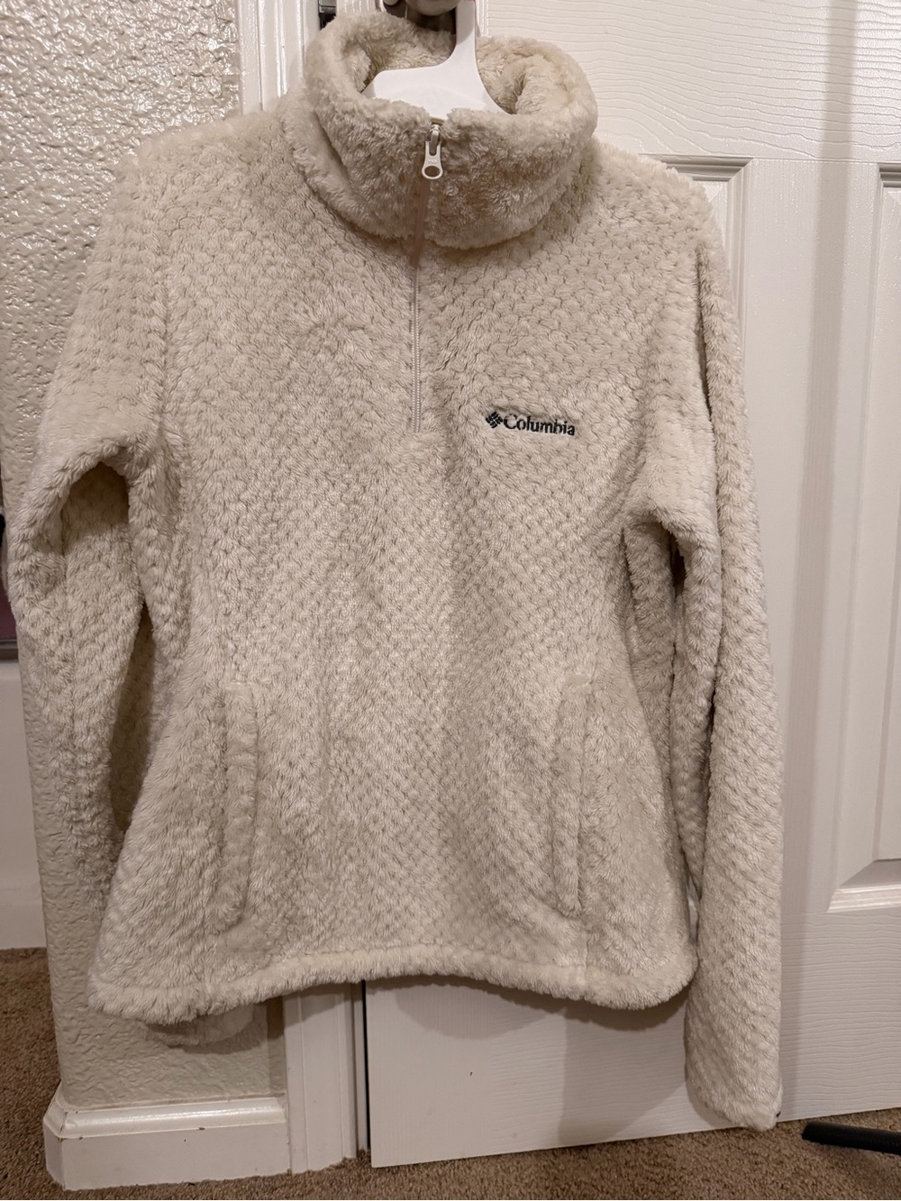 Columbia Cream Sherpa Half-Zip Pullover